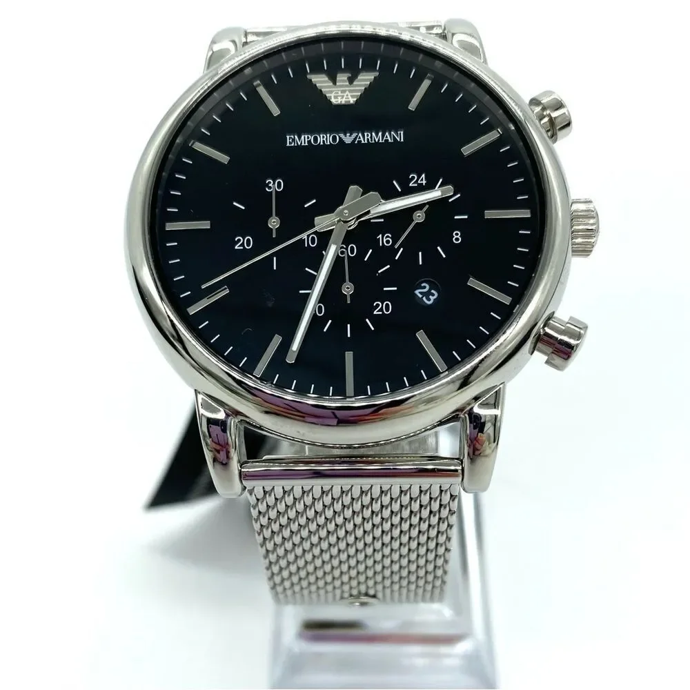 Emporio Armani Chronograph Stainless Steel Watch AR1808 New